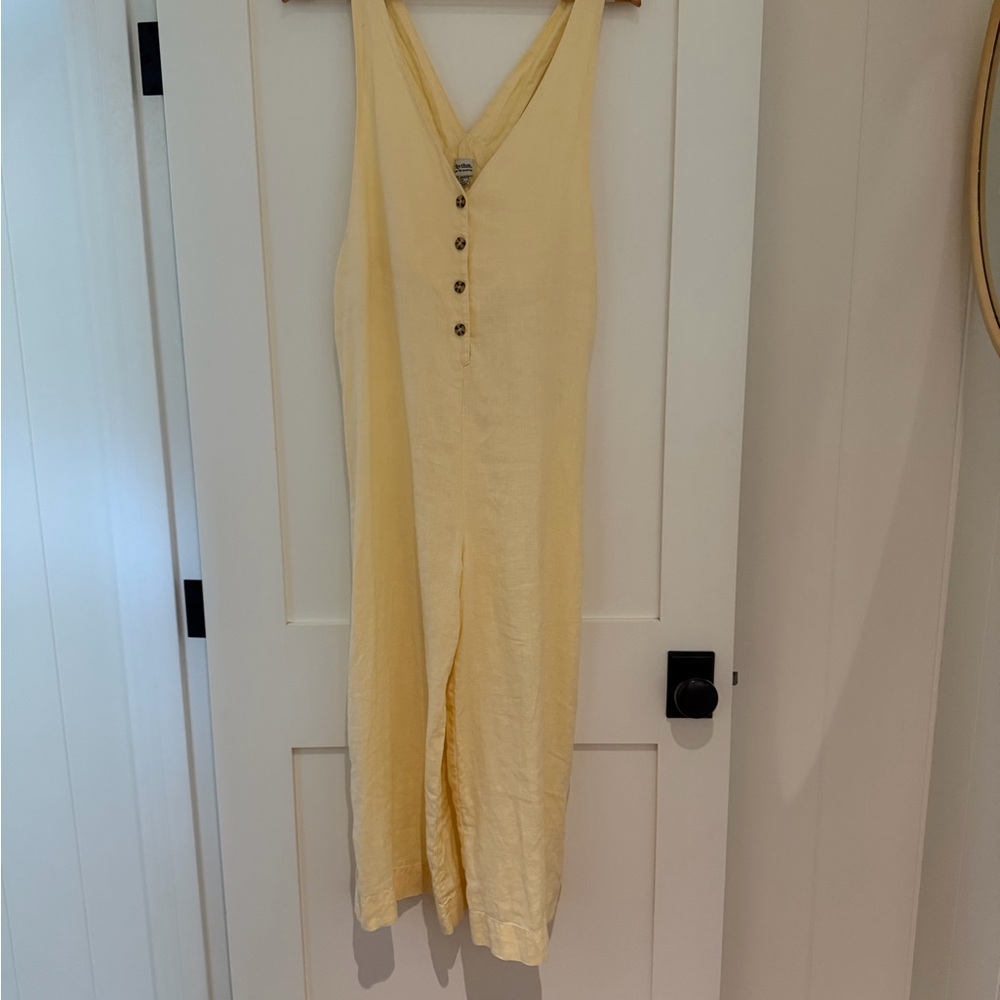 Rhythm Yellow Linen Jumpsuit